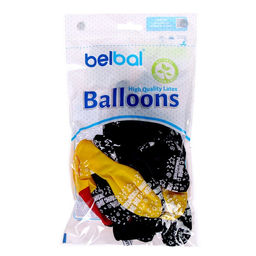 Воздушные шары латексные 14" «С днём рождения», 25 шт., шелкография, МИКС