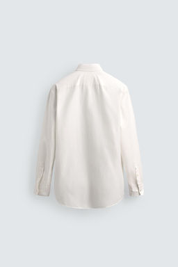 CAMISA FLUIDA REGULAR FIT BOLSILLOS AARON LEVINE X ZARA / Blanco  фото 7