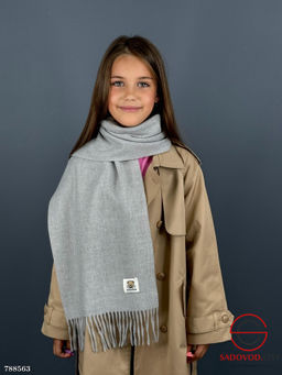 Шарф теплый детский однотонный