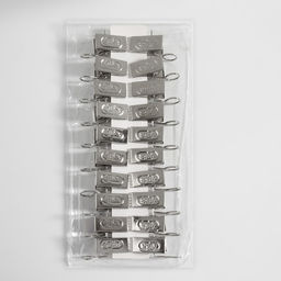 Цена за 4 шт. Зажим для штор, 32 × 11 мм, 20 шт, цвет серебряный