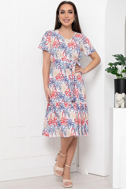 Платье Малика (цветы на белом) П5977 - Lt collection фото 9