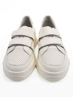 03-C138-2A LT. BEIGE Полуботинки спортивные женские (натуральная кожа)
