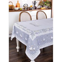 СКАТЕРТЬ ГУСИ ЛЕГАРД 220*160 СМ, СЕРЫЙ, 100