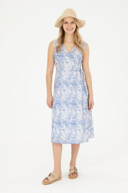 Женское синее тканое платье - U.s. polo assn фото 14