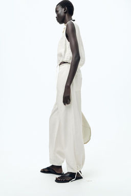 ZW COLLECTION 100% LINEN TOP WITH TIES - Zara фото 18