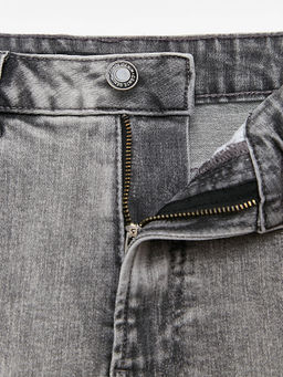 CONTE CON-761 Джинсовая юбка-mini оксидной варки со вставками по бокам grey - Conte elegant фото 7