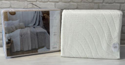 Покрывало PUPILLA SALDA 180*240 махра/жаккард (хлопок) кремовый EKRU