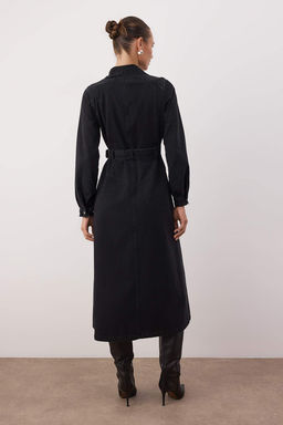 Siyah Kemer Detayl? Maxi Denim Elbise TWOAW26EL00044