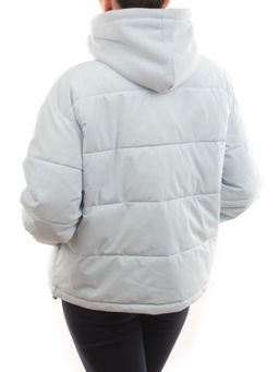 H24-088 LT. BLUE Куртка демисезонная женская (120 гр. холлофайбер) - Фабричный китай фото 6