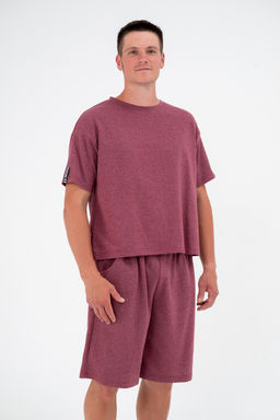 Костюм из футера унисекс бордо-меланж - Амадэль фото 22