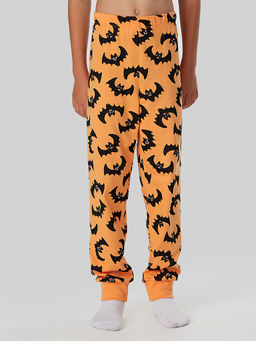 Комплект для мальчиков оранжевый с принтом летучие мыши - Mark formelle фото 6