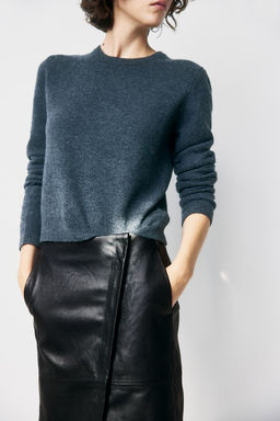 Falda cruzada en tejido revestido - H&m фото 2