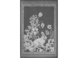 01с-78ЯК 50*76 Полотенце "Пасхальный кролик" цв. т. серый