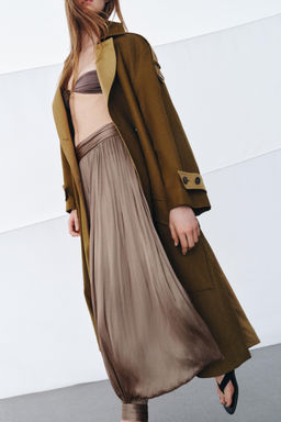 PANTAL?N VOLUMEN PLISADO ZW COLLECTION / Marr?n - Zara фото 11