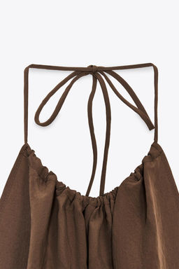 FLOWING OPEN BACK HALTERNECK DRESS - Zara фото 8