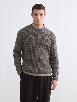 Bisiklet Yaka Erkek Triko Kazak