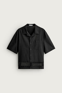 CAMISA RELAXED FIT CENEFA COMBINADA / Negro - Zara фото 7