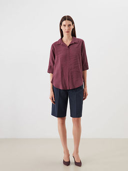 G?mlek Yaka Modal Kar???ml? Bluz