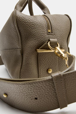 EXTENDED LEATHER BOWLING BAG - Zara фото 9