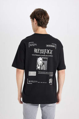 Футболка свободного покроя с круглым вырезом и короткими рукавами с принтом на спине - Defacto фото 6