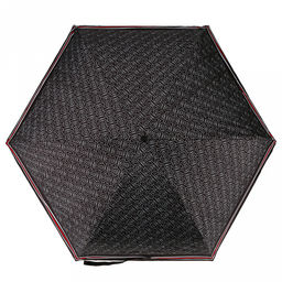 Зонт-мини механический Орнамент ткань эпонж (полиэстер) + черное УФ-покрытие, 6 лучей, д/купола 90см, 5 сложений, 17см в сложенном виде, механизм против ветра, пластмассовая ручка, цвет черный, 225гр (Китай) - Домашняя Мода фото 4