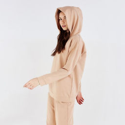 Костюм спортивный женский: худи, брюки, MINAKU: Casual Collection, размер 48, песочный