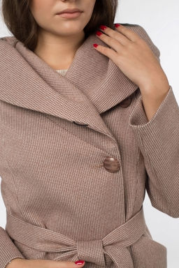 01-10733 Пальто женское демисезонное (пояс)