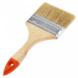 Кисть малярная "Мастер-1" 98мм, толщина 15мм, натуральная щетина длина 48мм, деревянная, лакированная ручка (общий р-р 21,5х9,8х1,6см) (Китай)