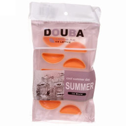 Цена за 4 шт. Форма для льда пластиковая с силиконом "Апельсин"