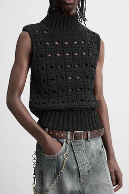 TEXTURED KNIT WAISTCOAT - LIMITED EDITION - Zara фото 7
