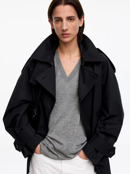 Top de mezcla de seda con cuello de pico - H&m фото 5