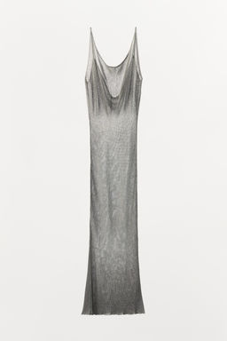 LIMITED EDITION METALLIC THREAD MESH DRESS - Zara фото 3