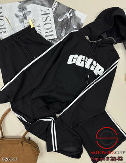 Костюм с худи брюками женский