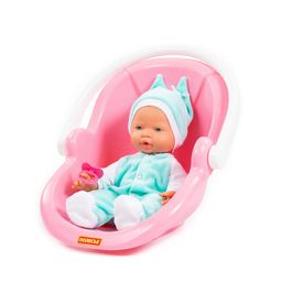 Пупс Весёлый (35 см) с соской и переноской (в пакете)