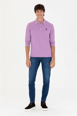 Мужской сиреневый базовый свитшот - U.s. polo assn фото 4