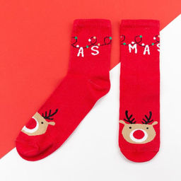 Цена за 2 шт. Носки новогодние женские KAFTAN Xmas размер 36-40 (23-25 см)
