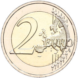 Монета 2 евро 2023 года Кипр 60 лет Центральному банку Кипра