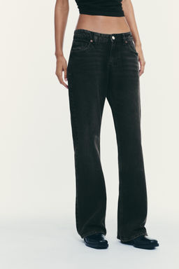 TRF LOW-RISE WIDE-LEG JEANS - Zara фото 3