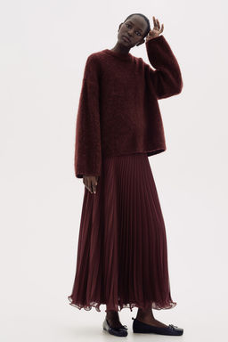 Sheer pleated skirt