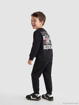 Be?ikta? Bask?l? Erkek ?ocuk Sweatshirt ve E?ofman Alt?