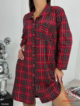 Женская рубашка в клетку