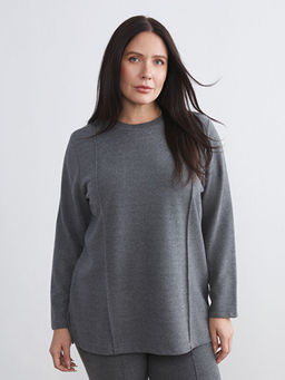 Bisiklet Yaka Kad?n Sweatshirt Tunik