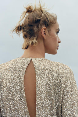 MINI DRESS WITH SEQUINS - Zara фото 2