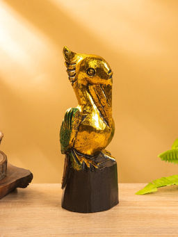 Сувенир интерьерный «Пеликан», 7×7×20 см, дерево, золото