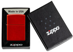 Зажигалка ZIPPO с металлизированным красным покрытием | Metallic Red 49475  фото 6