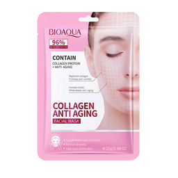 1 шт Тканевая маска с КОЛАГЕНОМ омолаживающая Bioaqua Collagen Antiaging