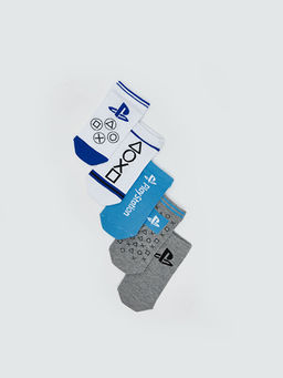 PlayStation Desenli Erkek ?ocuk Patik ?orap 5li