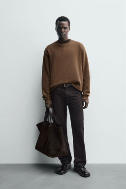 CREW NECK SWEATSHIRT WITH RIBBON DETAIL