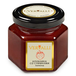 Мармелад Клубника со сливками ТМ VERVALLI в банке 120 гр