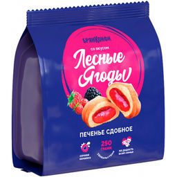 Бр.Печенье сдоб Со вкусом Лесные ягоды 250гр